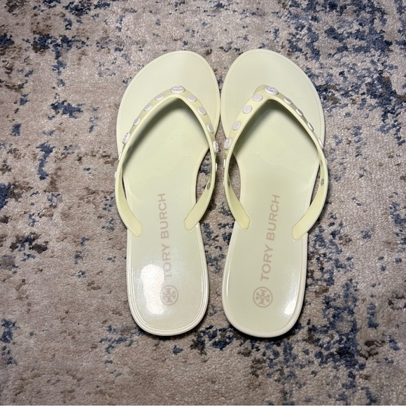 Tory Burch Light Green Studded Jelly Sandals Size 9 - Picture 6 of 8